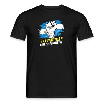 Pas salvadorien mais favorable au drapeau du Salvador - T-shirt homme - noir - Devant - AI Model Male 178 light (178cm)