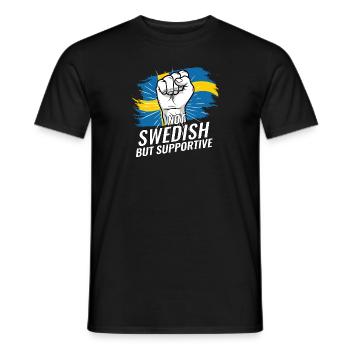 Pas suédois mais favorable à la Suède Pays du drapeau - T-shirt homme - noir - Devant - AI Model Male 178 light (178cm)