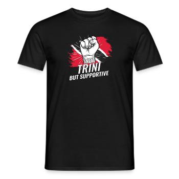 Pas Trini mais un pays de soutien à Trinidad Flag - T-shirt homme - noir - Devant - AI Model Male 178 light (178cm)