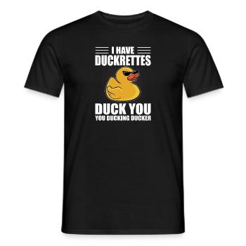 Rubber Duck Yellow Bath Duckie Duckling I Have Duc - Men's T-Shirt - black - Front - AI Model Male 178 light (178cm)