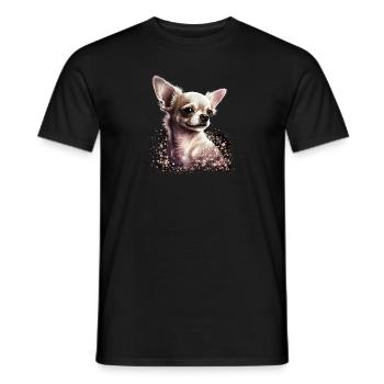 Chihuahua | Pink Jolie Rose Maman Femme ignon - T-shirt homme - noir - Devant - AI Model Male 178 light (178cm)