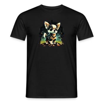 Chihuahua | Jeu Vidéo Amusant Gamer Comic Chien - T-shirt homme - noir - Devant - AI Model Male 178 light (178cm)