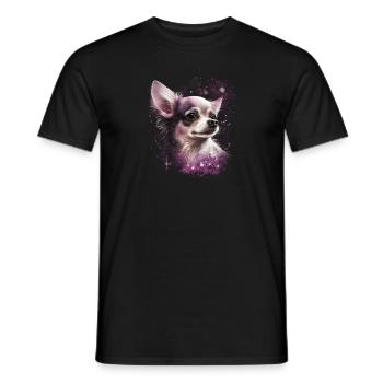 Chihuahua | Pink Jolie Rose Maman Femme ignon - T-shirt homme - noir - Devant - AI Model Male 178 light (178cm)