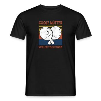Coole Mütter spielen Tischtennis - Männer T-Shirt - Schwarz - Vorne - AI Model Male 178 light (178cm)