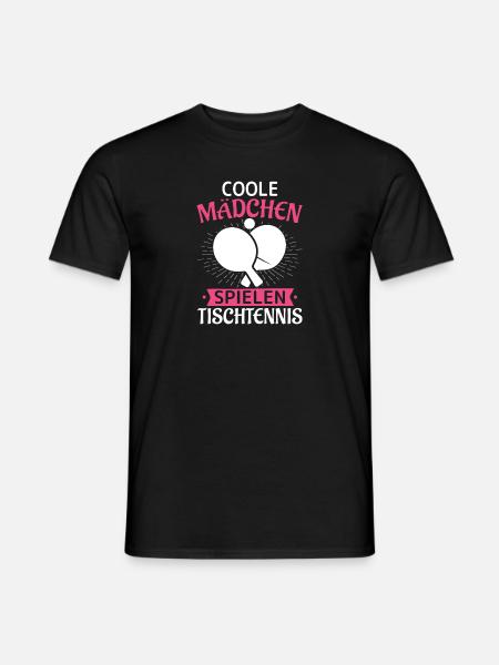 Coole Mädchen spielen Tischtennis Tochter - Männer T-Shirt - Schwarz