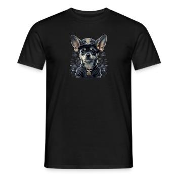 Chihuahua | Polizei Polizist Polizistin Hut - Männer T-Shirt - Schwarz - Vorne - AI Model Male 178 light (178cm)