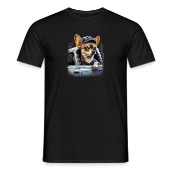 Chihuahua | Polizei Polizist Polizistin Hut - Männer T-Shirt - Schwarz - Vorne - AI Model Male 178 light (178cm)