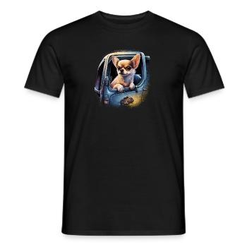 Chihuahua | Polizei Polizist Polizistin Hut - Männer T-Shirt - Schwarz - Vorne - AI Model Male 178 light (178cm)