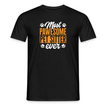 Haustierbetreuung Katze Hund Haustiersitter - Männer T-Shirt - Schwarz - Vorne - AI Model Male 178 light (178cm)