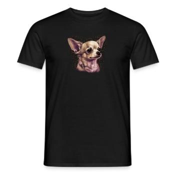 Chihuahua | Pink Jolie Rose Maman Femme ignon - T-shirt homme - noir - Devant - AI Model Male 178 light (178cm)