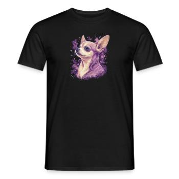 Chihuahua | Pink Jolie Rose Maman Femme ignon - T-shirt homme - noir - Devant - AI Model Male 178 light (178cm)