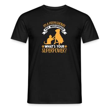 Haustierbetreuung Katze Hund Haustiersitter - Männer T-Shirt - Schwarz - Vorne - AI Model Male 178 light (178cm)