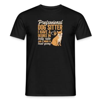 Haustierbetreuung Katze Hund Haustiersitter - Männer T-Shirt - Schwarz - Vorne - AI Model Male 178 light (178cm)