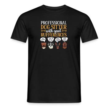 Haustierbetreuung Katze Hund Haustiersitter - Männer T-Shirt - Schwarz - Vorne - AI Model Male 178 light (178cm)