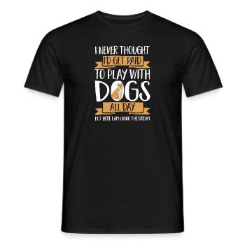 Haustierbetreuung Katze Hund Haustiersitter - Männer T-Shirt - Schwarz - Vorne - AI Model Male 178 light (178cm)