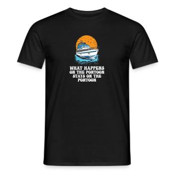 Ce qui se passe sur le ponton reste sur le ponton - T-shirt homme - noir - Devant - AI Model Male 178 light (178cm)