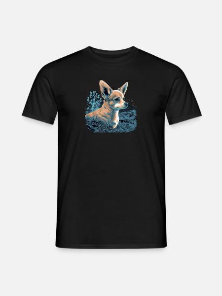 Schöner Chihuahua | Pointillismus Kunst Motiv Hund - Männer T-Shirt - Schwarz