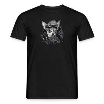 Chihuahua | Polizei Polizist Polizistin Hut - Männer T-Shirt - Schwarz - Vorne - AI Model Male 178 light (178cm)