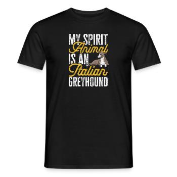 Lévrier italien Greyhound Chiens - T-shirt homme - noir - Devant - AI Model Male 178 light (178cm)