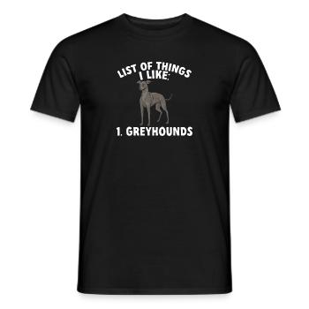 Italienischer Windspiel Windhund Hunde - Männer T-Shirt - Schwarz - Vorne - AI Model Male 178 light (178cm)