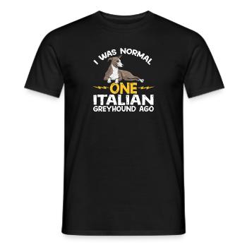 Italienischer Windspiel Windhund Hunde - Männer T-Shirt - Schwarz - Vorne - AI Model Male 178 light (178cm)