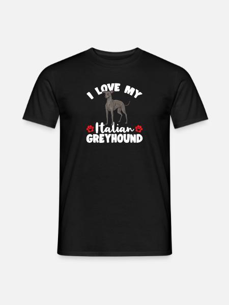 Italian Greyhound Greyhound Dogs - Men's T-Shirt - black