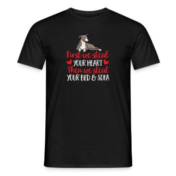 Lévrier italien Greyhound Chiens - T-shirt homme - noir - Devant - AI Model Male 178 light (178cm)