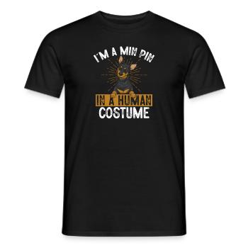 Miniature Pinscher Rehpinscher Min Pin Dog - Men's T-Shirt - black - Front - AI Model Male 178 light (178cm)
