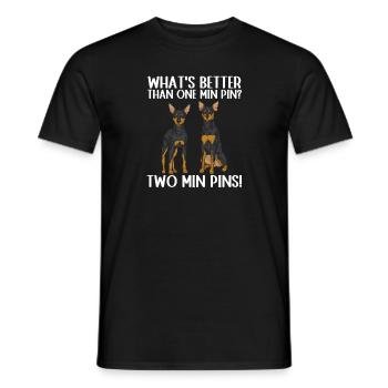 Miniature Pinscher Rehpinscher Min Pin Dog - Men's T-Shirt - black - Front - AI Model Male 178 light (178cm)
