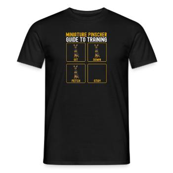 Miniature Pinscher Rehpinscher Min Pin Dog - Men's T-Shirt - black - Front - AI Model Male 178 light (178cm)