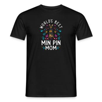 Miniature Pinscher Rehpinscher Min Pin Dog - Men's T-Shirt - black - Front - AI Model Male 178 light (178cm)