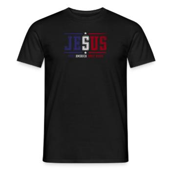 Jésus rend l’Amérique pieuse, à nouveau la foi - T-shirt homme - noir - Devant - AI Model Male 178 light (178cm)