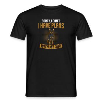Miniature Pinscher Rehpinscher Min Pin Dog - Men's T-Shirt - black - Front - AI Model Male 178 light (178cm)