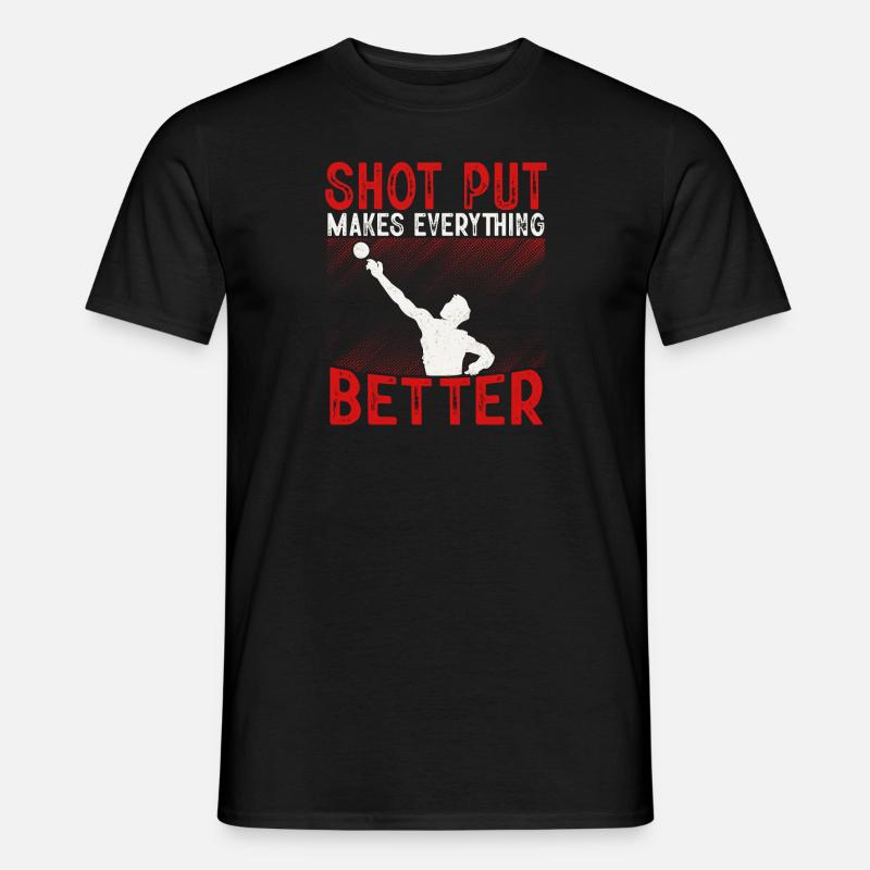 Kugelstoßen Werfen Leichtathletik - Männer T-Shirt - Schwarz