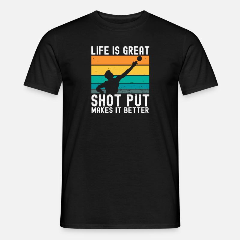 Kugelstoßen Werfen Leichtathletik - Männer T-Shirt - Schwarz