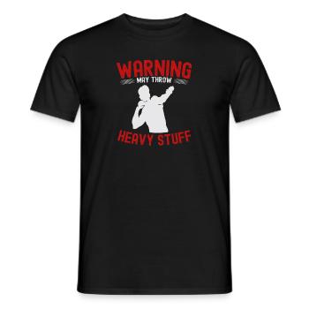 Lancer du poids Athlétisme - T-shirt homme - noir - Devant - AI Model Male 178 light (178cm)
