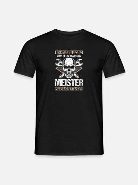 Meisterprüfung Geschenkidee Lizenz - Männer T-Shirt - Schwarz