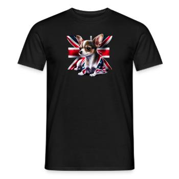 Chihuahua - Großbritannien England Flagge Farben - Männer T-Shirt - Schwarz - Vorne - AI Model Male 178 light (178cm)