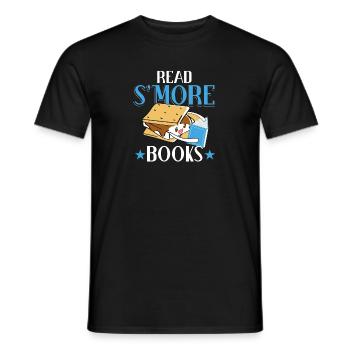 Read Smore Books Men Campfire Camping Camper - Men's T-Shirt - black - Front - AI Model Male 178 light (178cm)
