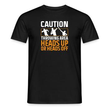 Kugelstoßen Werfen Leichtathletik - Männer T-Shirt - Schwarz - Vorne - AI Model Male 178 light (178cm)