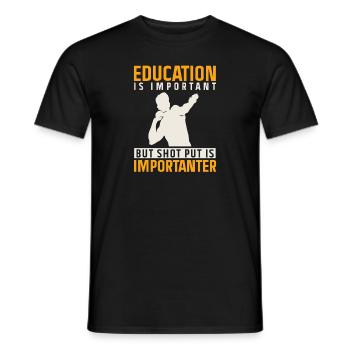 Kugelstoßen Werfen Leichtathletik - Männer T-Shirt - Schwarz - Vorne - AI Model Male 178 light (178cm)
