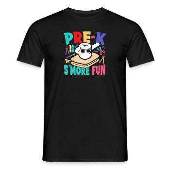 Pre K Is Smore Fun Kids Campfire Camper Dabbing Ma - Männer T-Shirt - Schwarz - Vorne - AI Model Male 178 light (178cm)