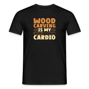 Holzbearbeitung Schnitzerei Schreiner - Männer T-Shirt - Schwarz - Vorne - AI Model Male 178 light (178cm)