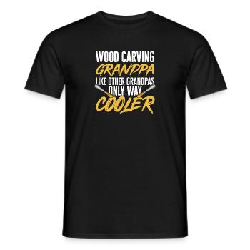 Holzbearbeitung Schnitzerei Schreiner - Männer T-Shirt - Schwarz - Vorne - AI Model Male 178 light (178cm)