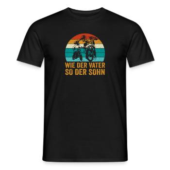 Wie der Vater so der Sohn Motocross - Männer T-Shirt - Schwarz - Vorne - AI Model Male 178 light (178cm)