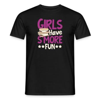 Camping Women Marshmallow Camper Girls Have Smore - Men's T-Shirt - black - Front - AI Model Male 178 light (178cm)