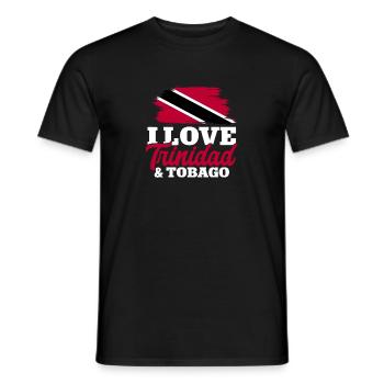 Trinidad and Tobago flag - Men's T-Shirt - black - Front - AI Model Male 178 light (178cm)