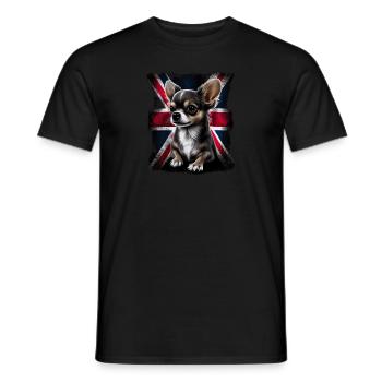 Chihuahua - Großbritannien England Flagge Farben - Männer T-Shirt - Schwarz - Vorne - AI Model Male 178 light (178cm)