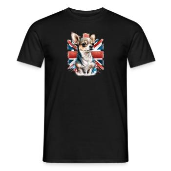 Chihuahua - Großbritannien England Flagge Farben - Männer T-Shirt - Schwarz - Vorne - AI Model Male 178 light (178cm)