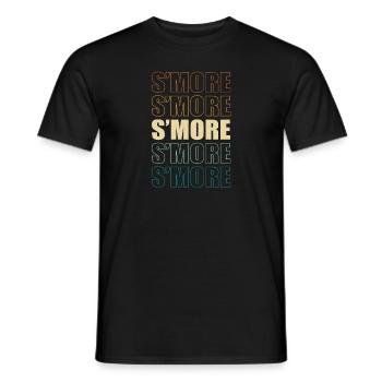 Vintage Marshmallow Camper Camping Smore - T-shirt homme - noir - Devant - AI Model Male 178 light (178cm)